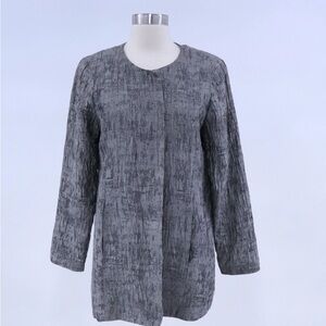 Eileen Fisher Jacket Blazer Gray Cinkle